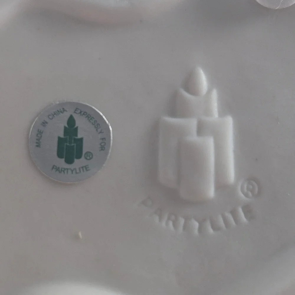PartyLite Snowman Trio Tealight Candle Holder Christmas Ceramic Holiday Decor
